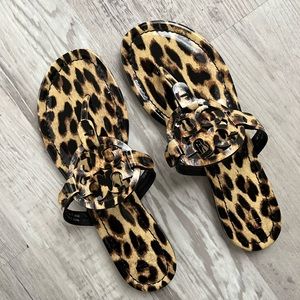 Tory Burch Miller Sandal, Leopard Print. Like new! Only worn once.
